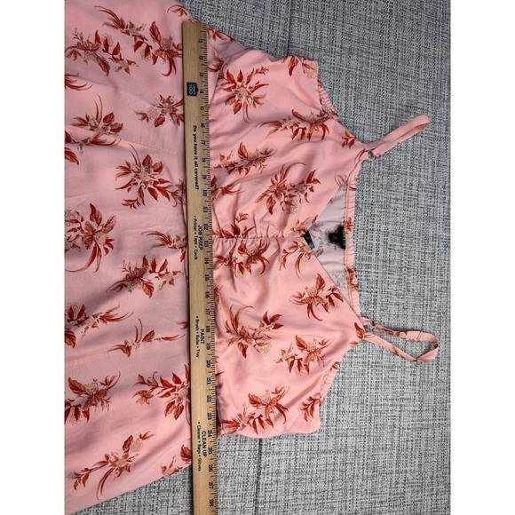 Torrid Babydoll Dress 4 4X Pink Wash Challis Skater Whimsy Daisy Floral Pockets‎ - Picture 5 of 13